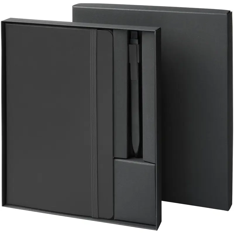 Bild på Moleskine presentset med anteckningsbok och penna