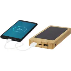 Bild på Alata 8 000 mAh soldriven powerbank av bambu