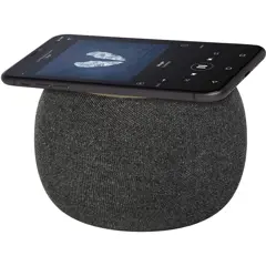 Bild på Ecofiber Bluetooth®-högtalare och trådlös laddningsplatta i bambu/RPET