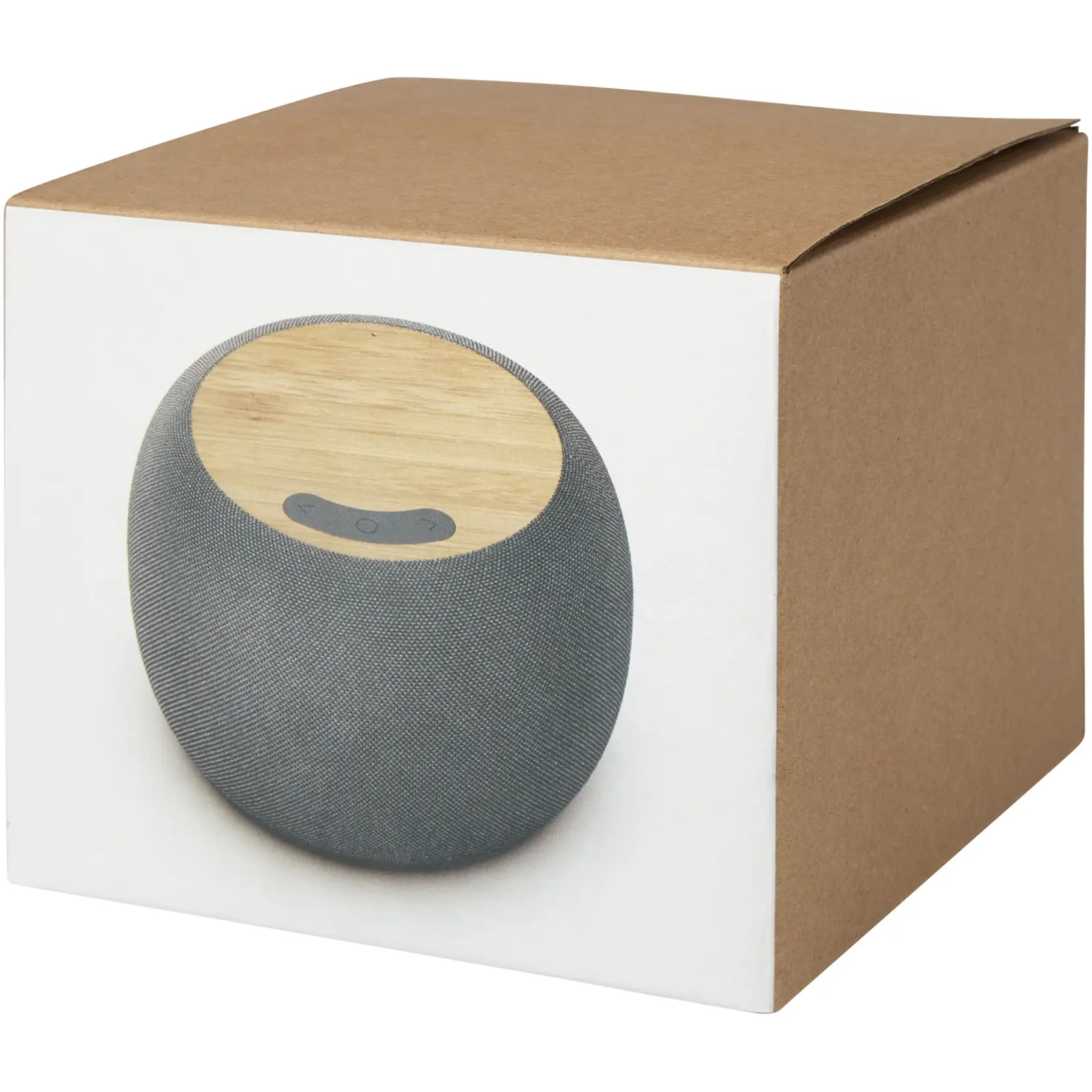 Bild på Ecofiber Bluetooth®-högtalare och trådlös laddningsplatta i bambu/RPET