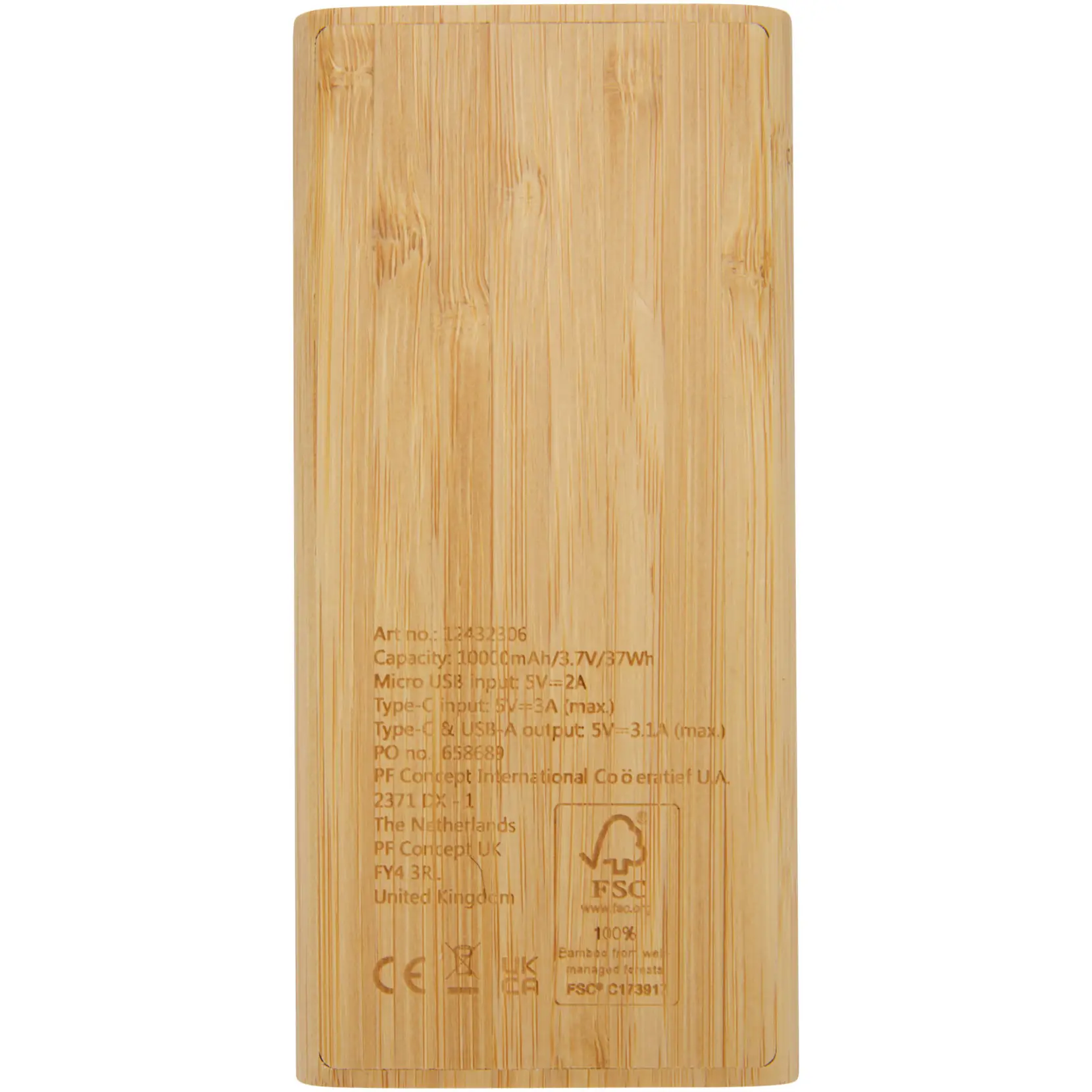 Bild på Tulda 10,000 mAh powerbank i bambu