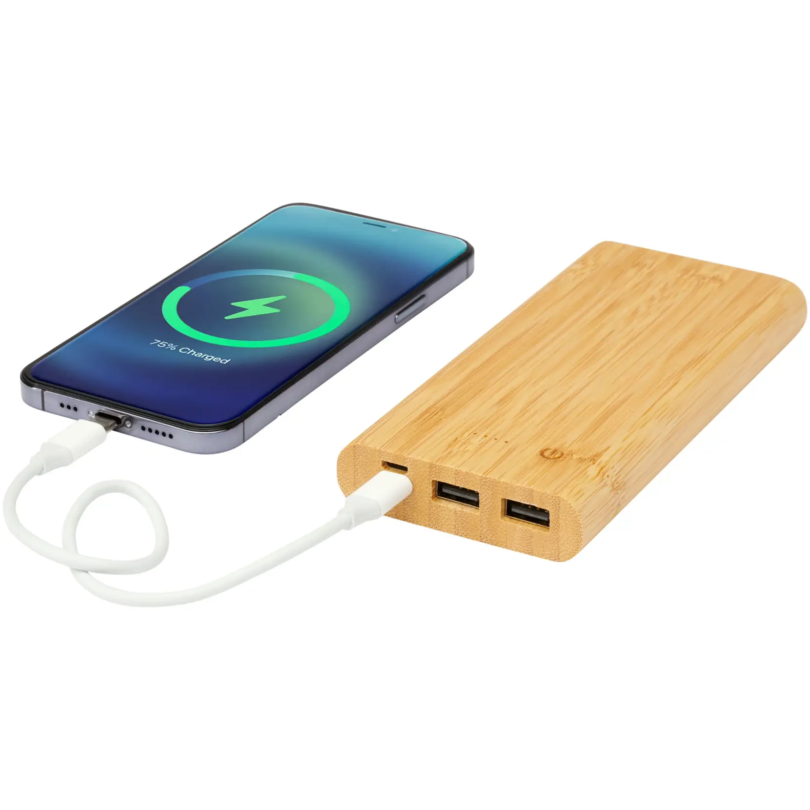 Bild på Tulda 10,000 mAh powerbank i bambu