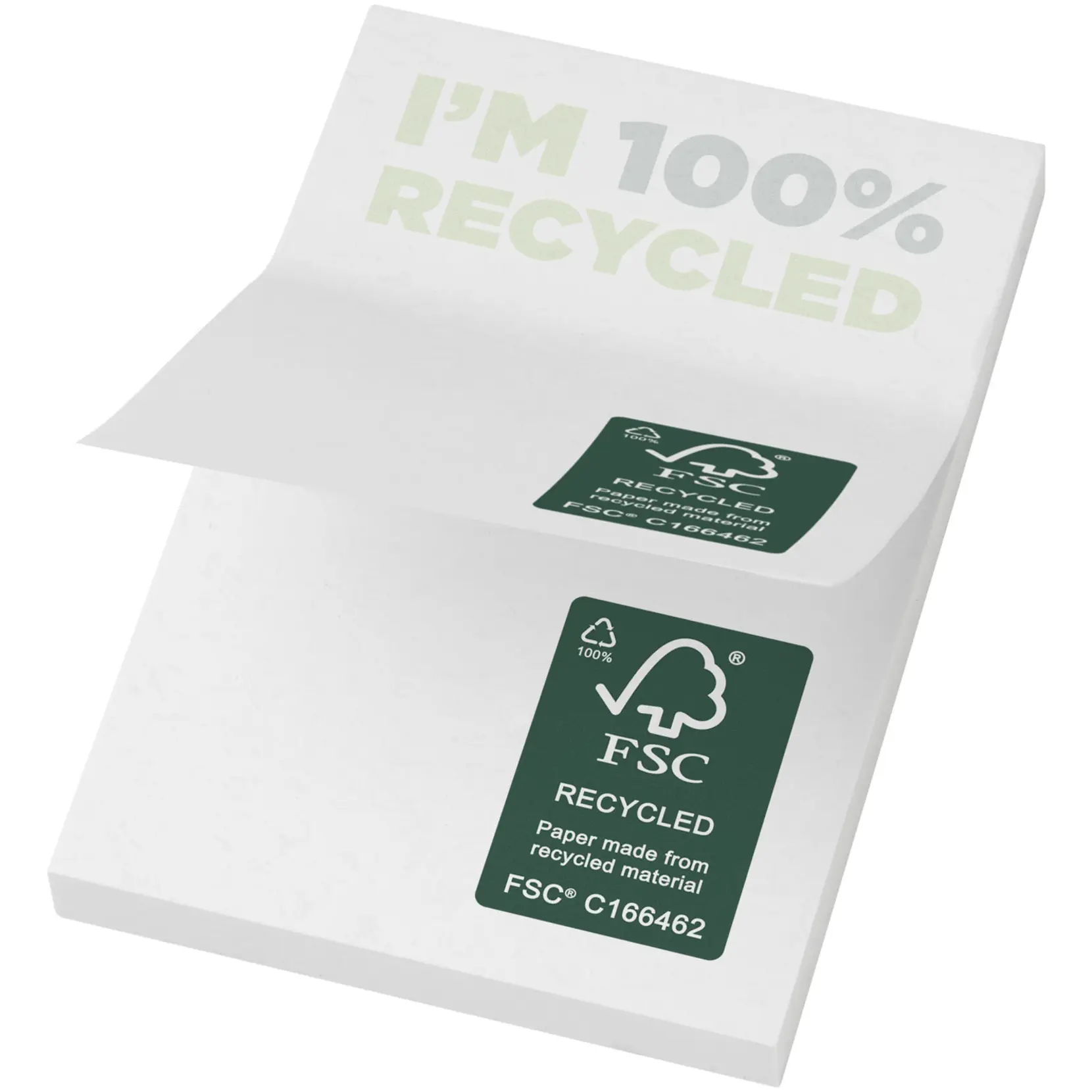 Bild på Sticky-Mate® klisterlappar av återvunnet papper 50 x 75 mm 