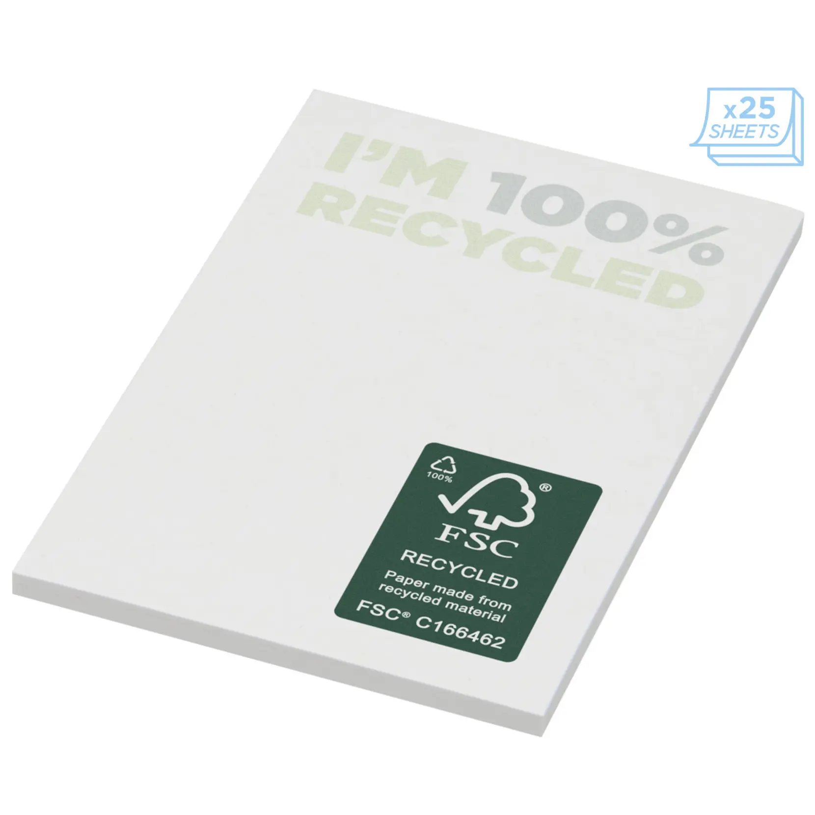 Bild på Sticky-Mate® klisterlappar av återvunnet papper 50 x 75 mm 