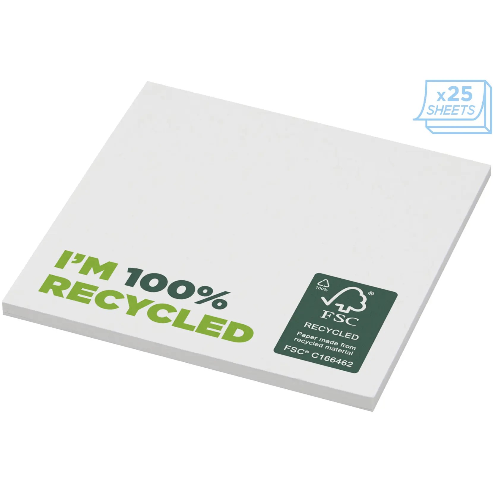 Bild på Sticky-Mate® klisterlappar av återvunnet papper 75 x 75 mm