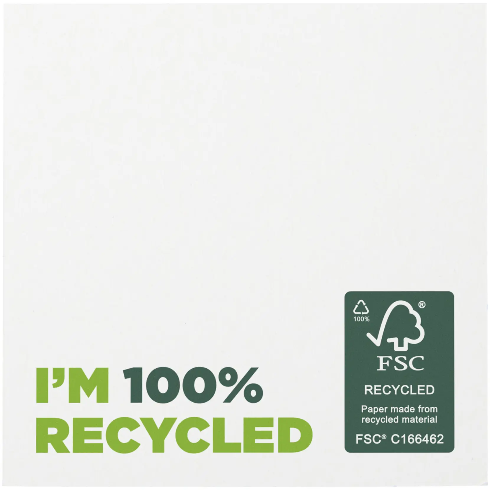 Bild på Sticky-Mate® klisterlappar av återvunnet papper 75 x 75 mm