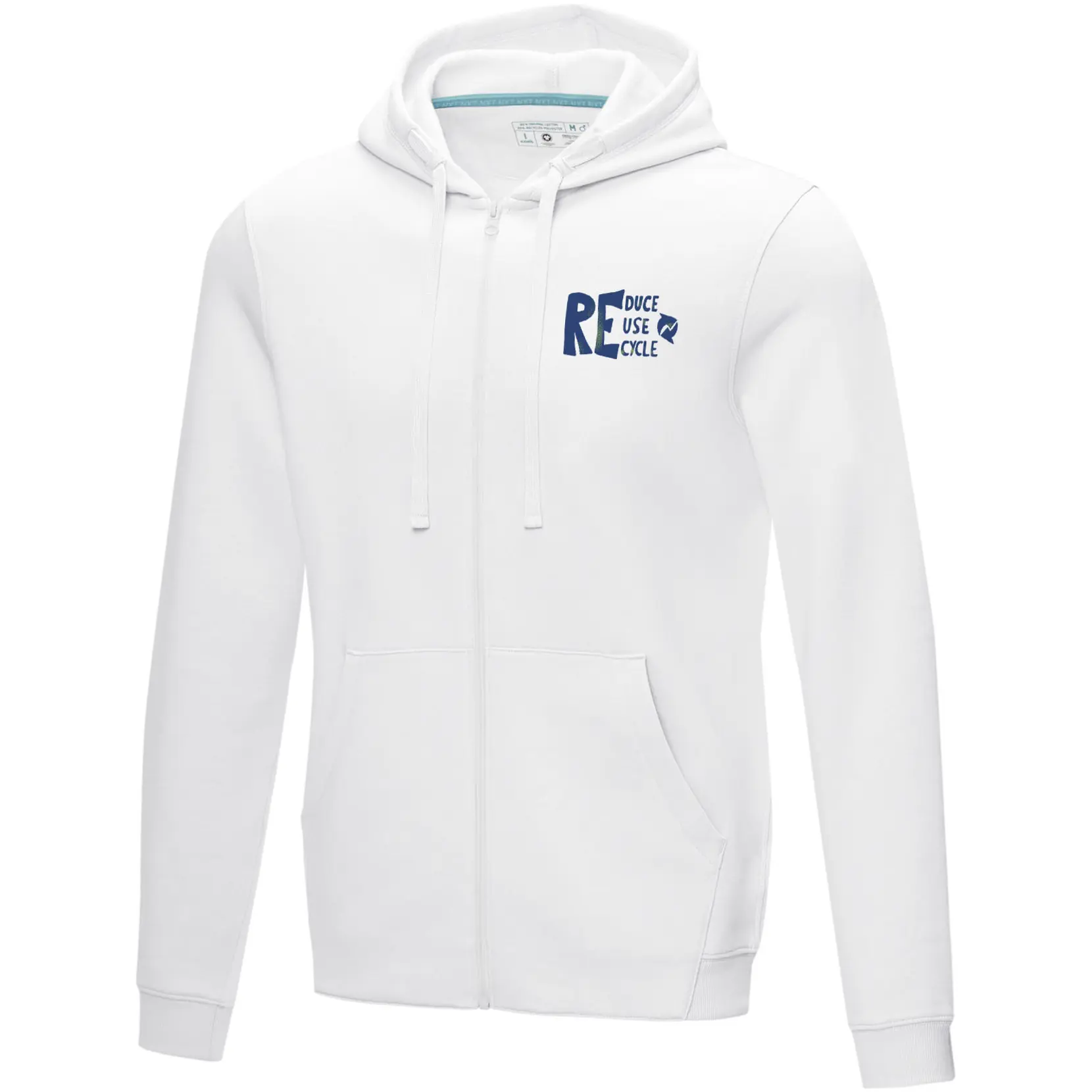 Bild på Ruby herrhoodie med hel dragkedja GOTS ekologiska material