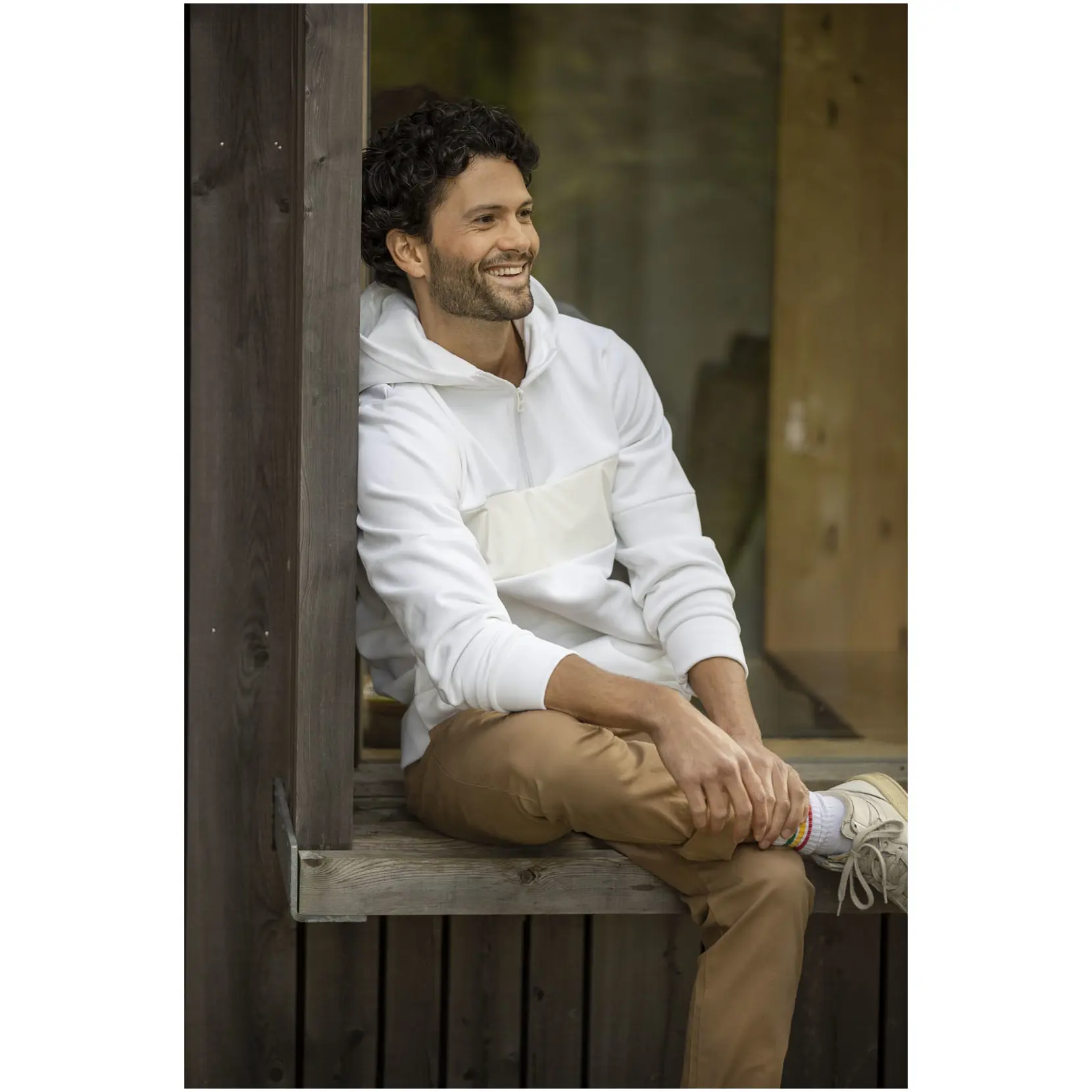 Bild på Sayan herranorak med huva och halv dragkedja Bild på Sayan herranorak med huva och halv dragkedja