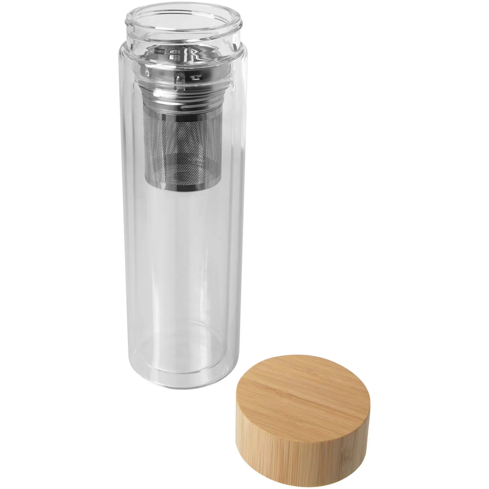 Bild på Bailey infusionsflaska i borsilikatglas med bambulock, 400 ml