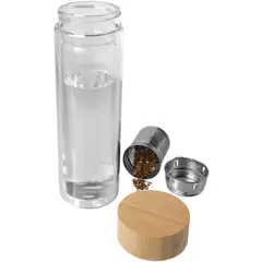 Bild på Bailey infusionsflaska i borsilikatglas med bambulock, 400 ml