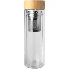 Bild på Bailey infusionsflaska i borsilikatglas med bambulock, 400 ml