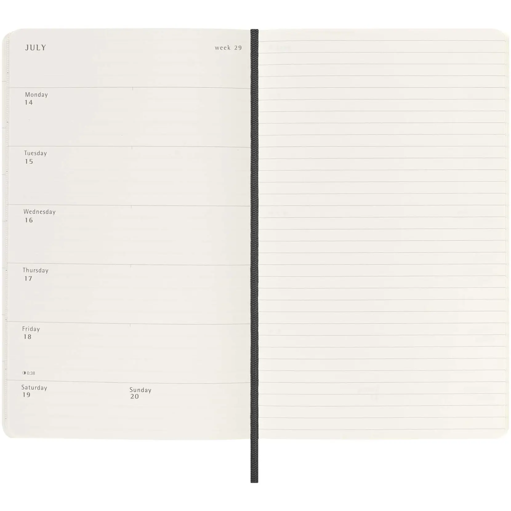 Bild på Moleskine 12-månaders L anteckningsbok med mjukt omslag