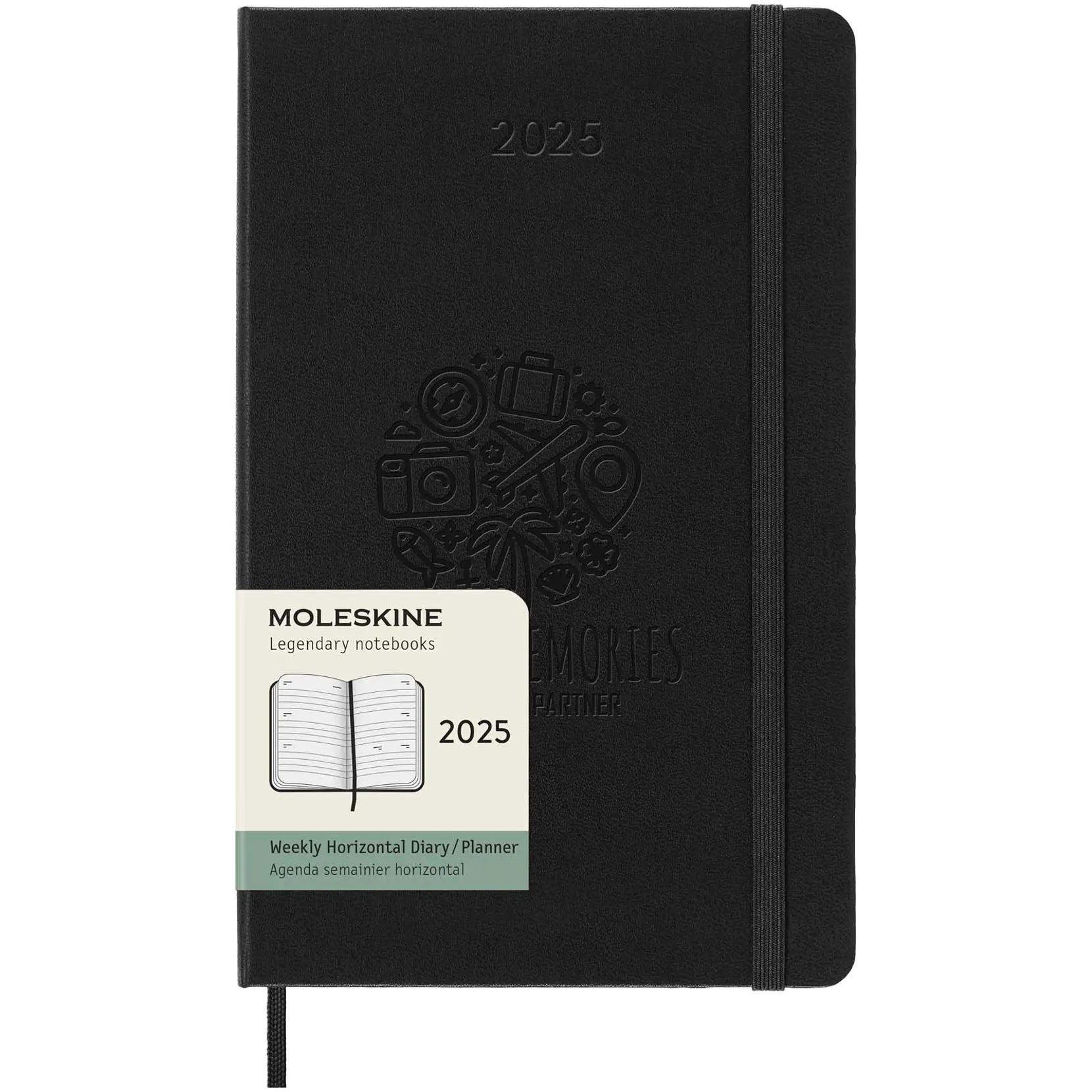 Bild på Moleskine inbunden 12-månaders L horisontell veckoplanerare