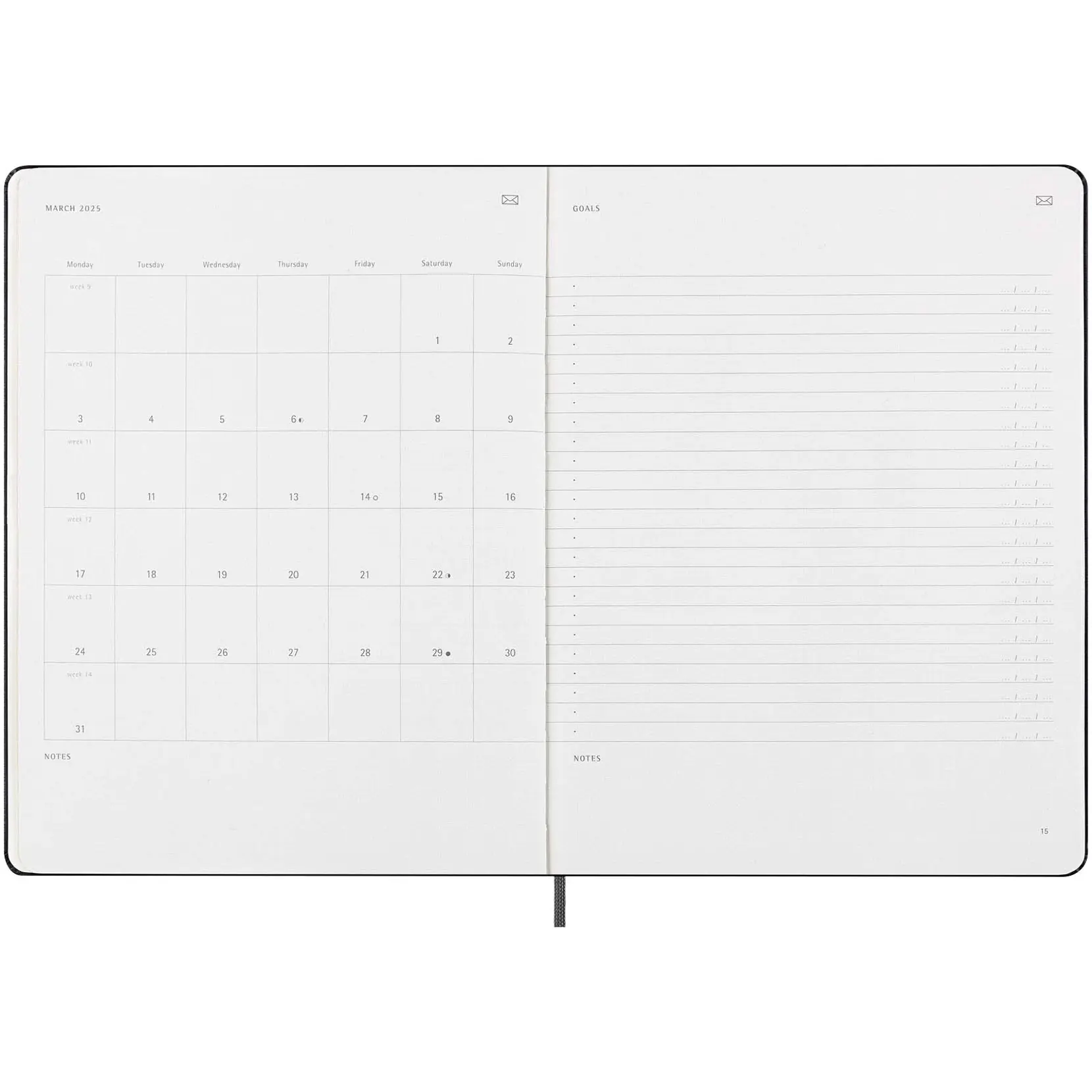 Bild på Moleskine 12-månaders XL smart planner pro