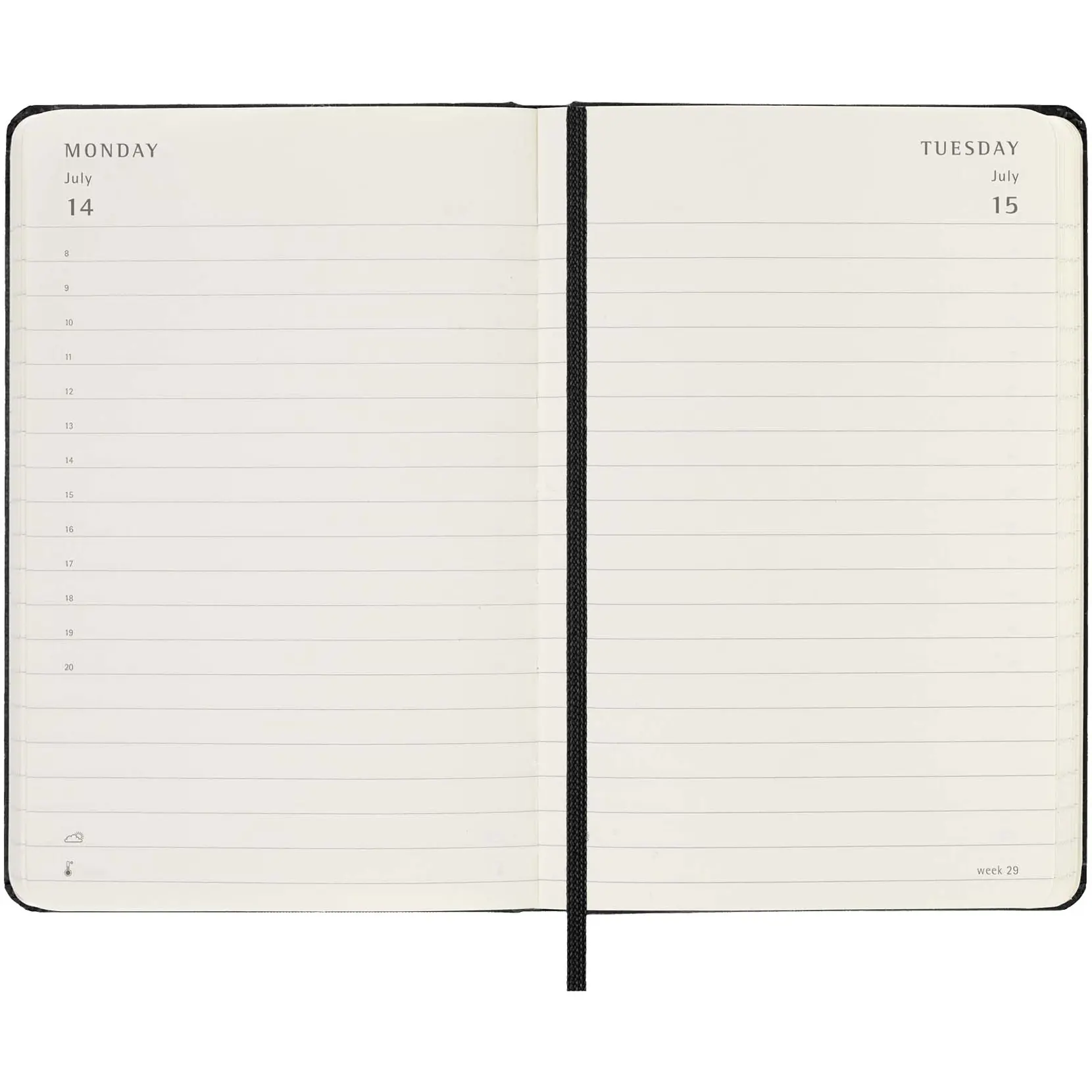 Bild på Moleskine inbunden 12-månaders daglig fickplanerare