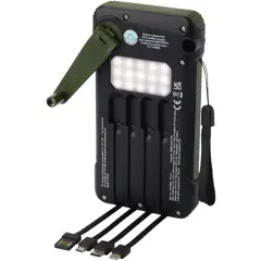 Bild på Soldy 10 000 mAh powerbank med soldynamo av RCS-återvunnen plast