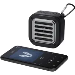 Bild på Solo soldriven Bluetooth®-högtalare med karbinhake på 3 W av IPX5 RCS-återvunnen plast 