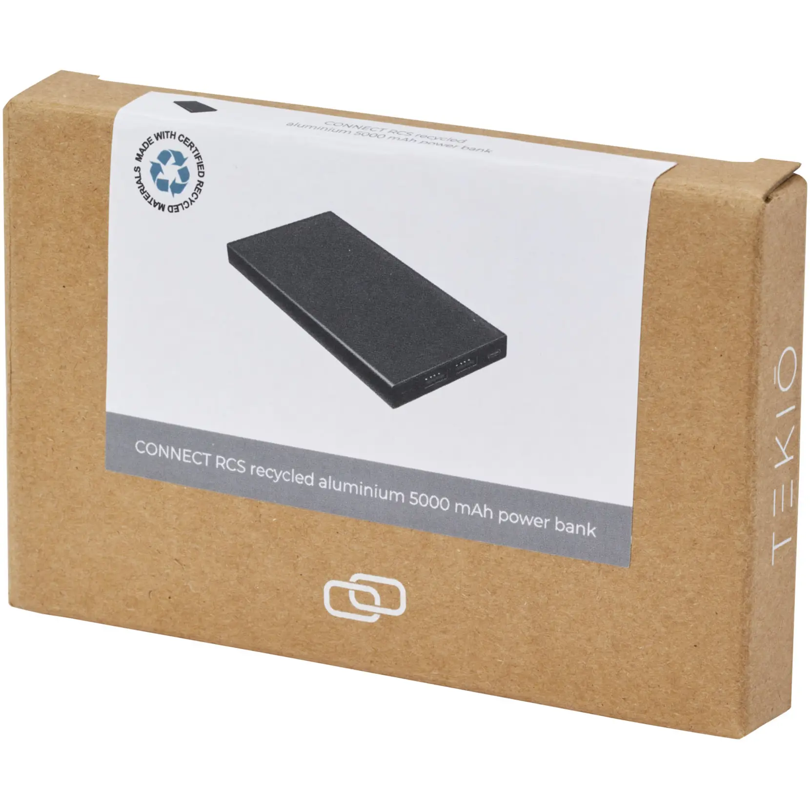 Bild på Connect 5 000 mAh powerbank av RCS-återvunnen aluminium 