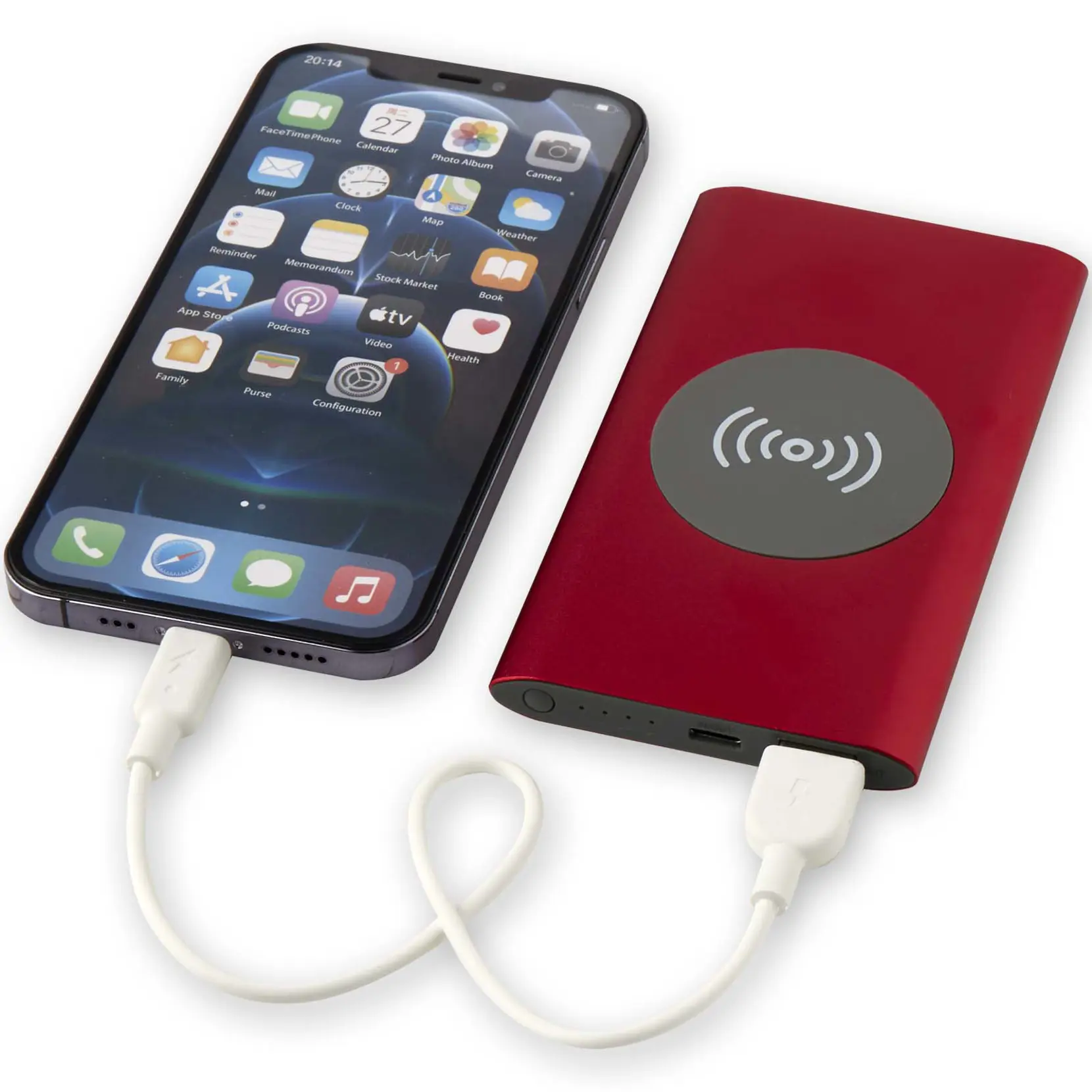 Bild på Juice trådlös 4 000 mAh Type C-powerbank i återvunnen aluminium 