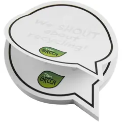 Bild på Sticky-Mate® pratbubbelformade klisterlappar av återvunnet material