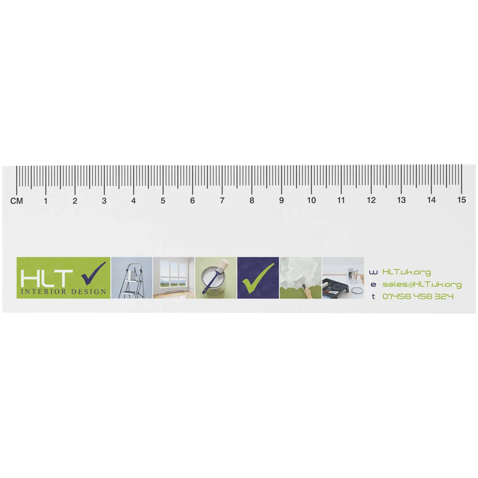 Bild på Sticky-Mate® klisterlappar med tryckt 15 cm linjal av återvunnet material