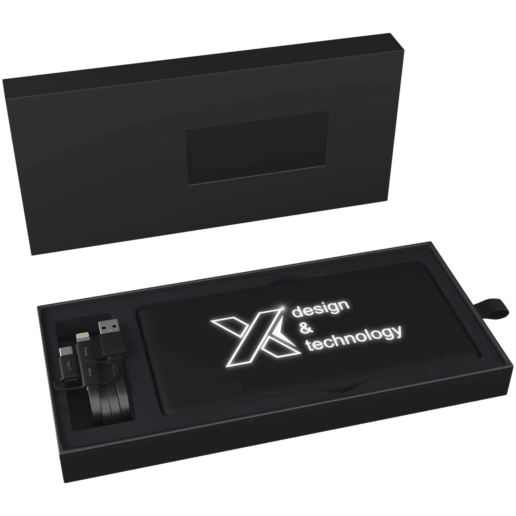Bild på SCX.design P30 light-up 8000 mAh soldriven powerbank