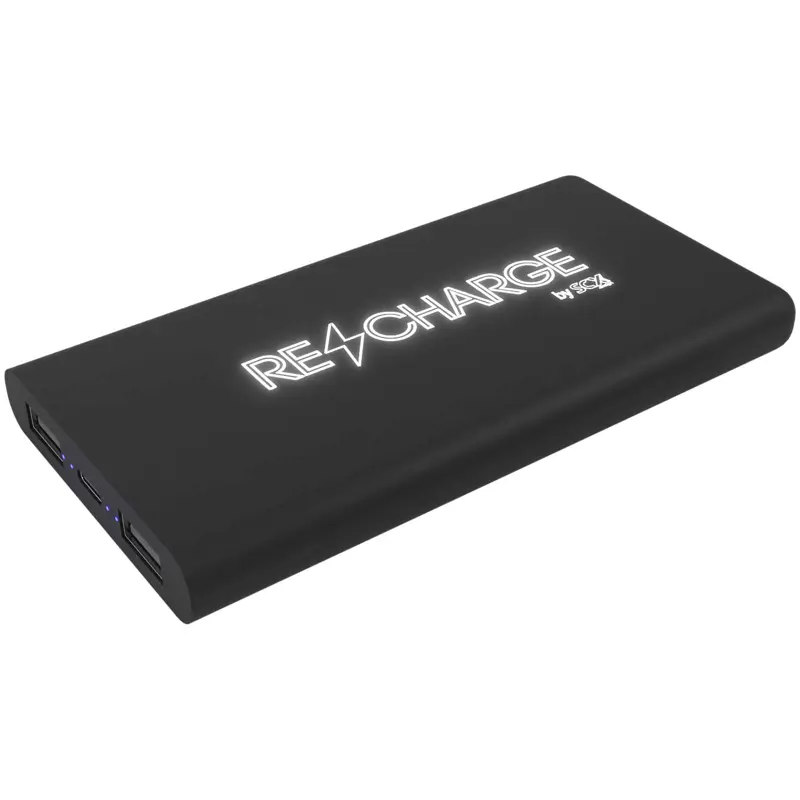 Bild på SCX.design P40 10 000 mAh upplyst trådlös powerbank i gummi