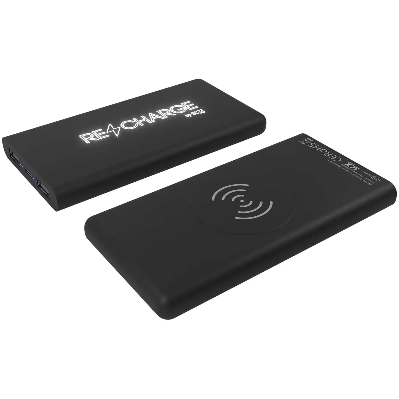 Bild på SCX.design P40 10 000 mAh upplyst trådlös powerbank i gummi