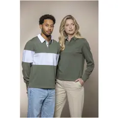 Bild på Clyde GOTS unisex sweatshirt, rugby- och polomönstrad 