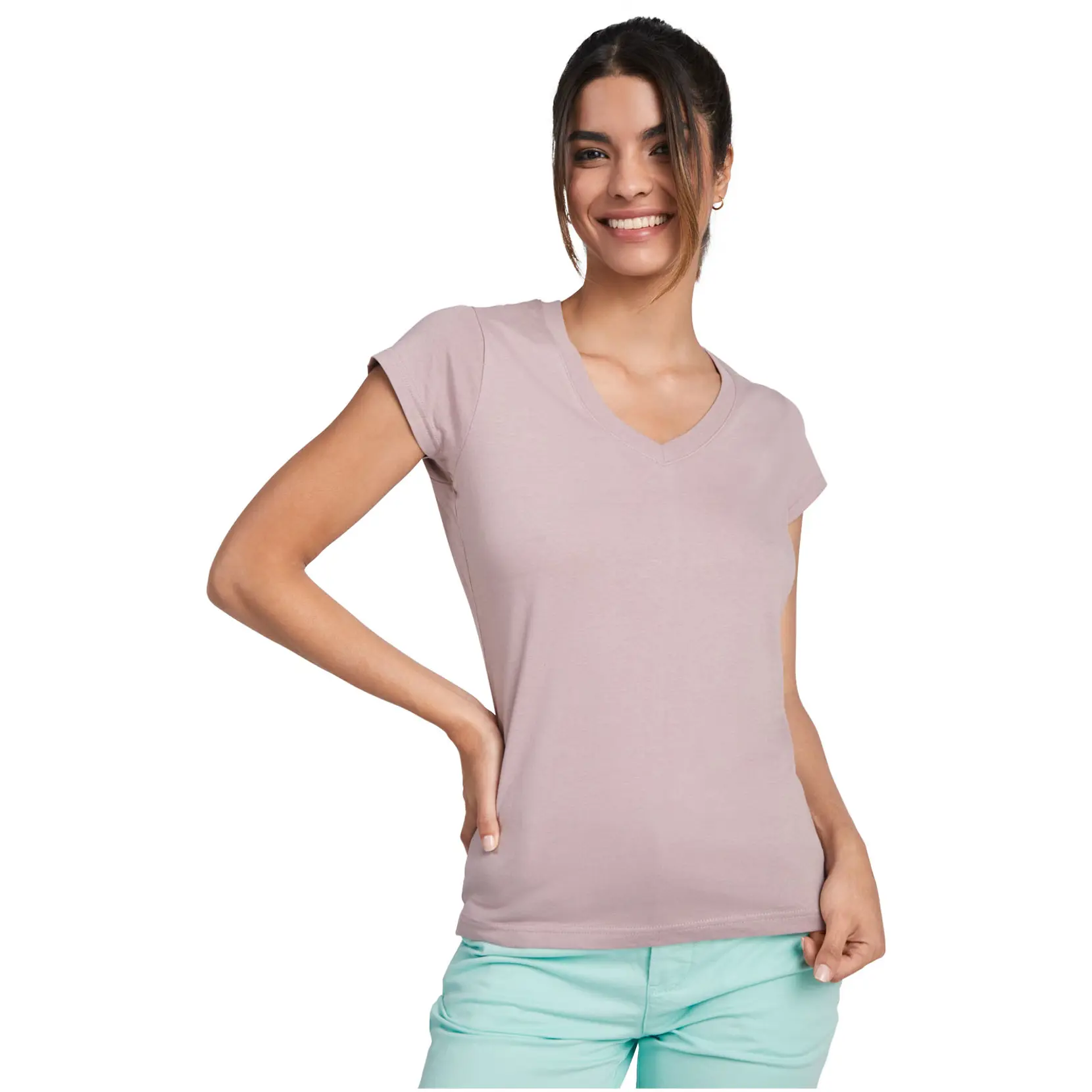 Bild på Victoria kortärmad v-ringad T-shirt för dam