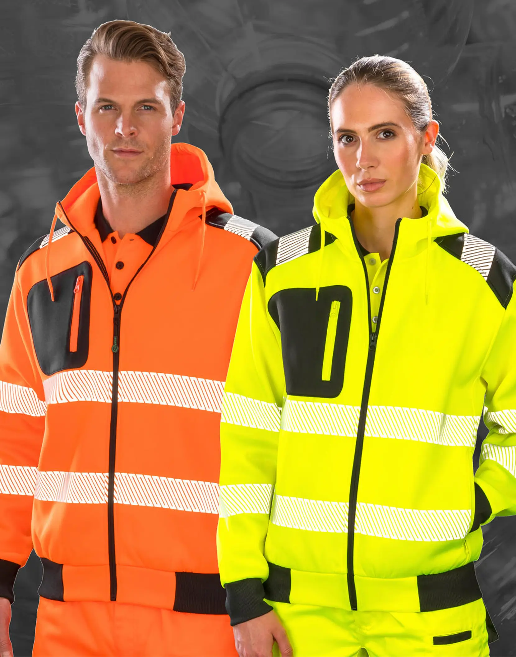 Bild på Recycled Robust Zipped Safety Hoody