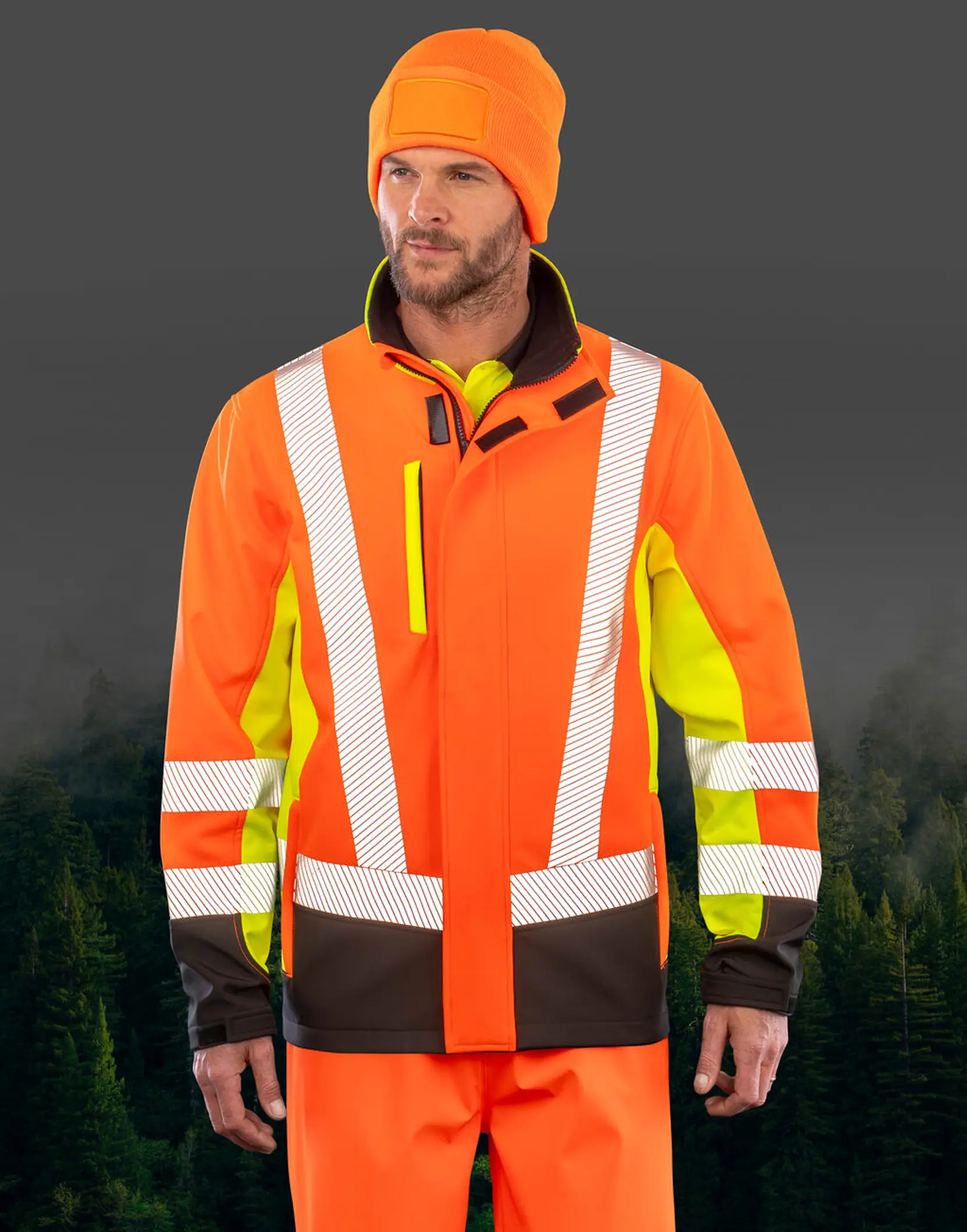 Bild på Recycled 3-Layer Printable 3-Tone Safety Softshell