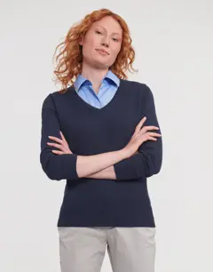 Bild på Ladies V-Neck Knitted Pullover