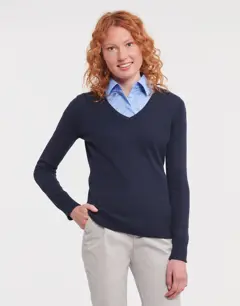 Bild på Ladies V-Neck Knitted Pullover