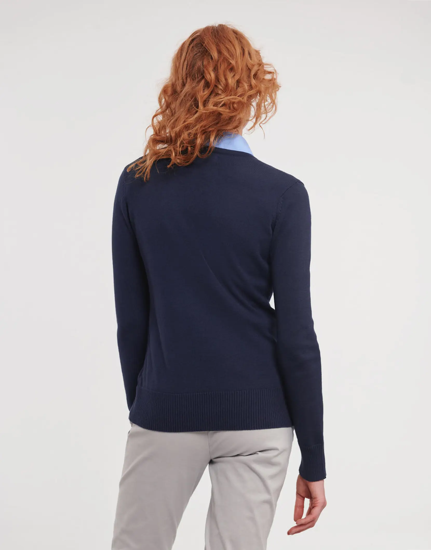 Bild på Ladies V-Neck Knitted Pullover