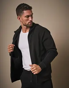 Bild på Ribbed Interlock Hooded Full Zip