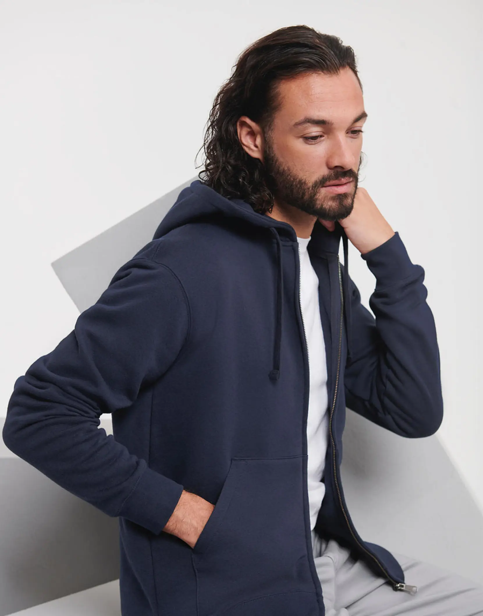 Bild på Men's Authentic Zipped Hood