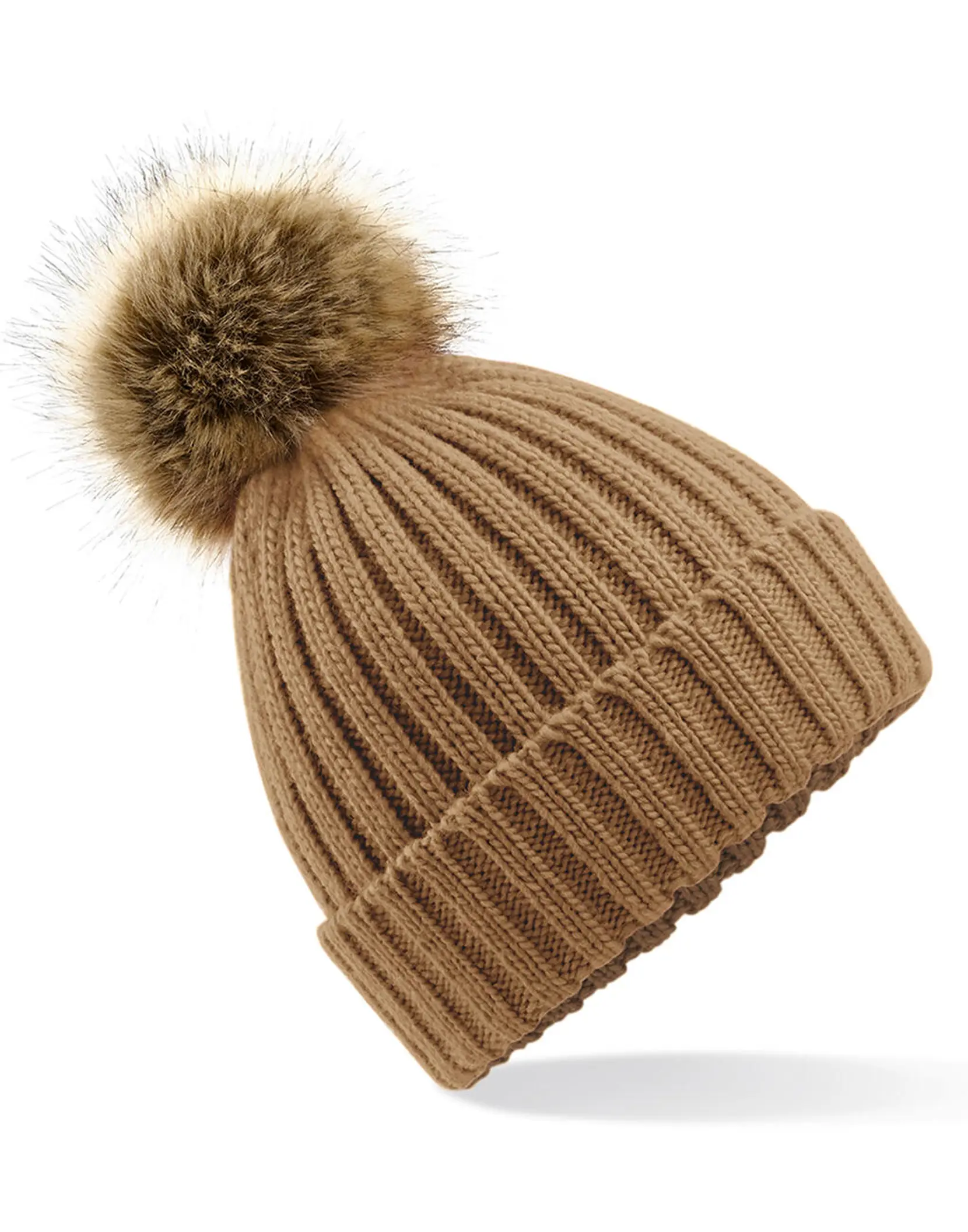 Bild på Fur Pop Pom Chunky Beanie
