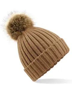 Bild på Fur Pop Pom Chunky Beanie