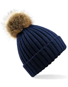 Bild på Fur Pop Pom Chunky Beanie