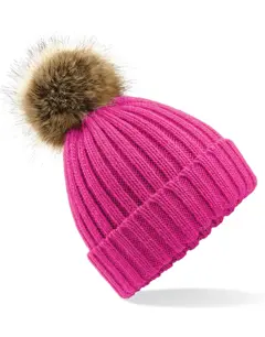 Bild på Fur Pop Pom Chunky Beanie