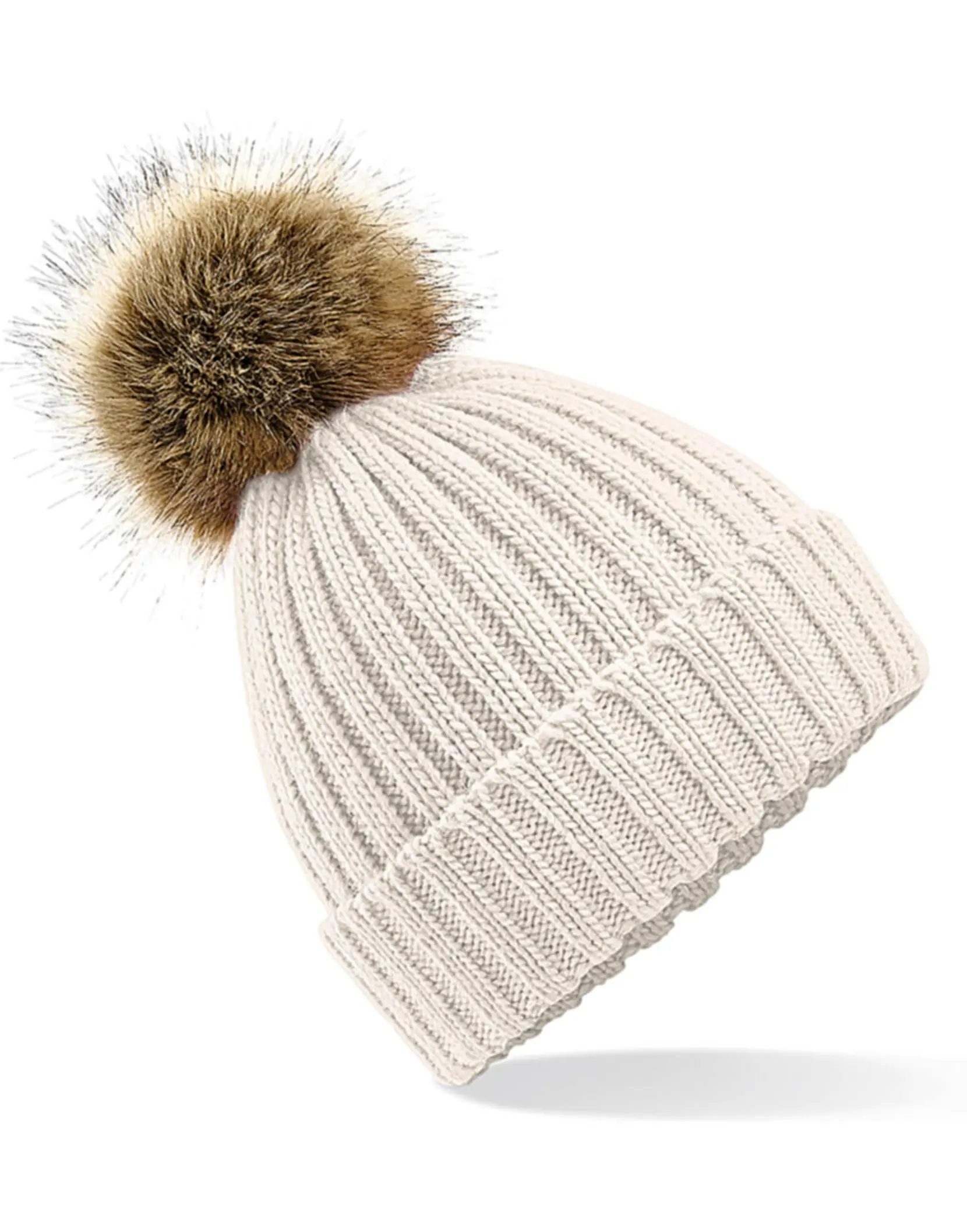 Bild på Fur Pop Pom Chunky Beanie
