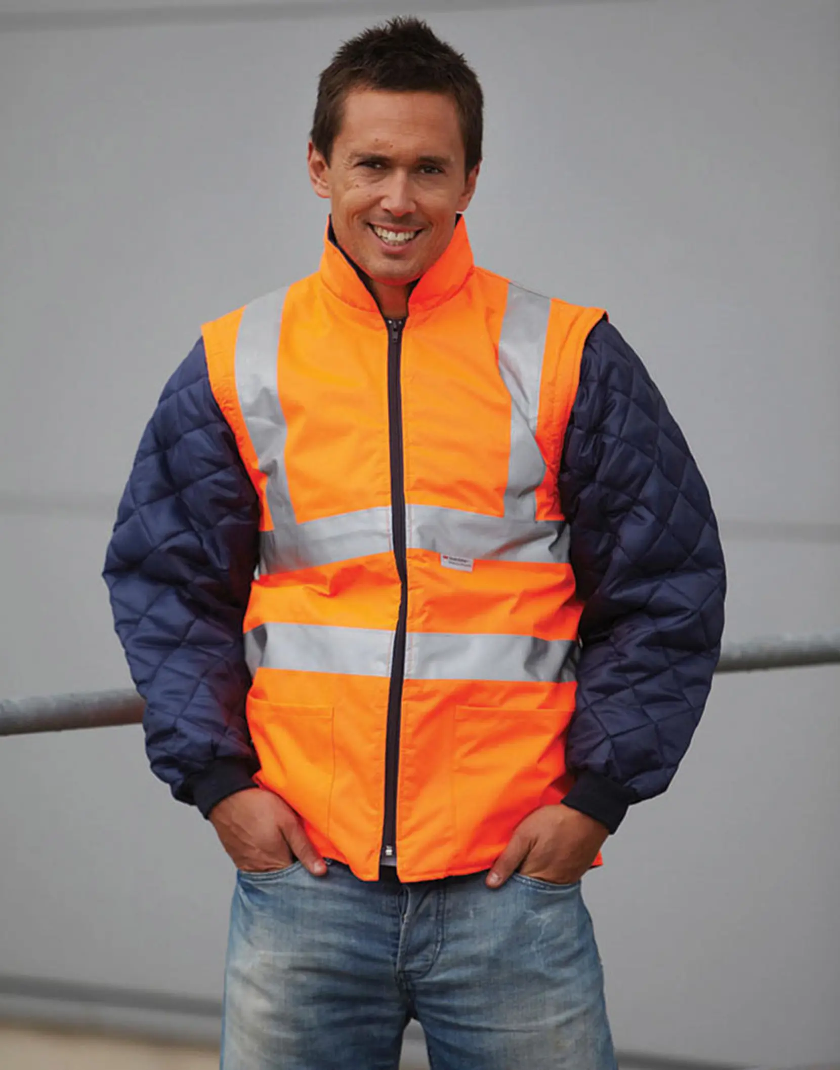 Bild på Fluo Quilted Jacket with Zip-Off Sleeves