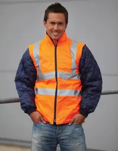 Bild på Fluo Quilted Jacket with Zip-Off Sleeves