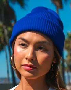 Bild på Recycled Yarn Ribbed Knit Beanie