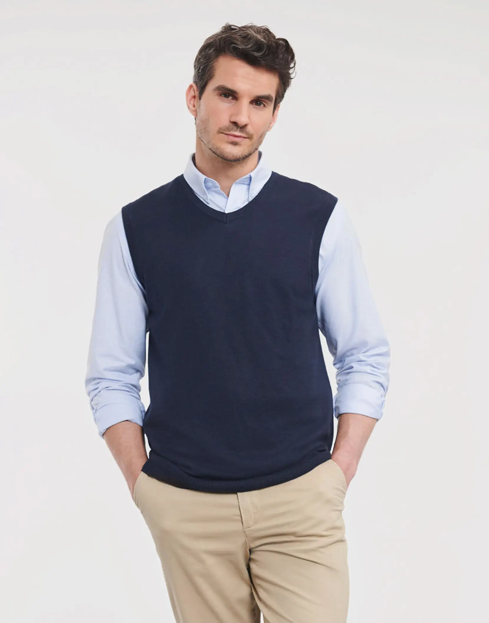 Bild på Adults' V-Neck Sleeveless Knitted Pullover