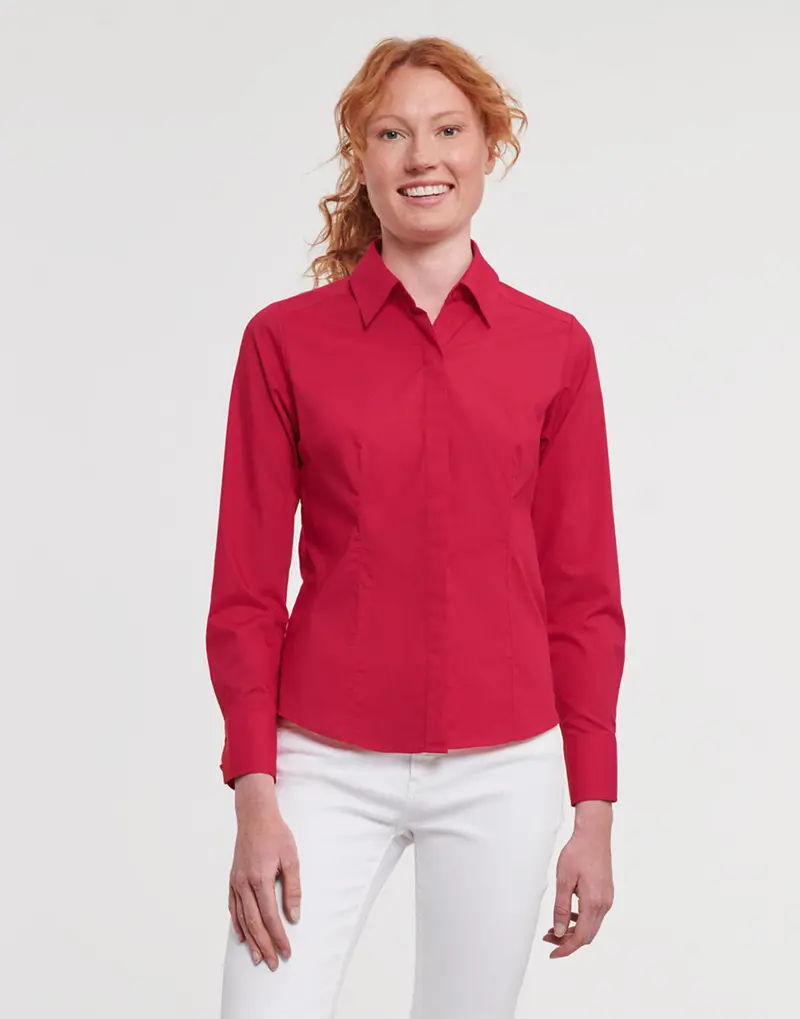 Ladies L/SL Poplin