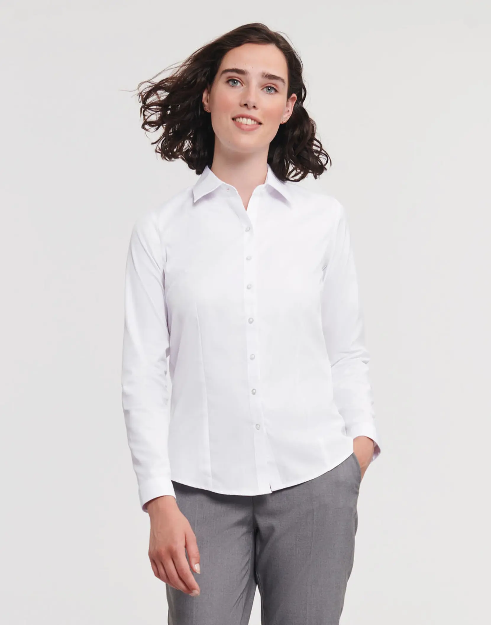 Bild på Ladies' LS Herringbone Shirt