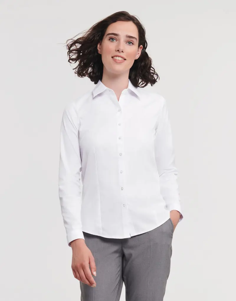 Bild på Ladies' LS Herringbone Shirt