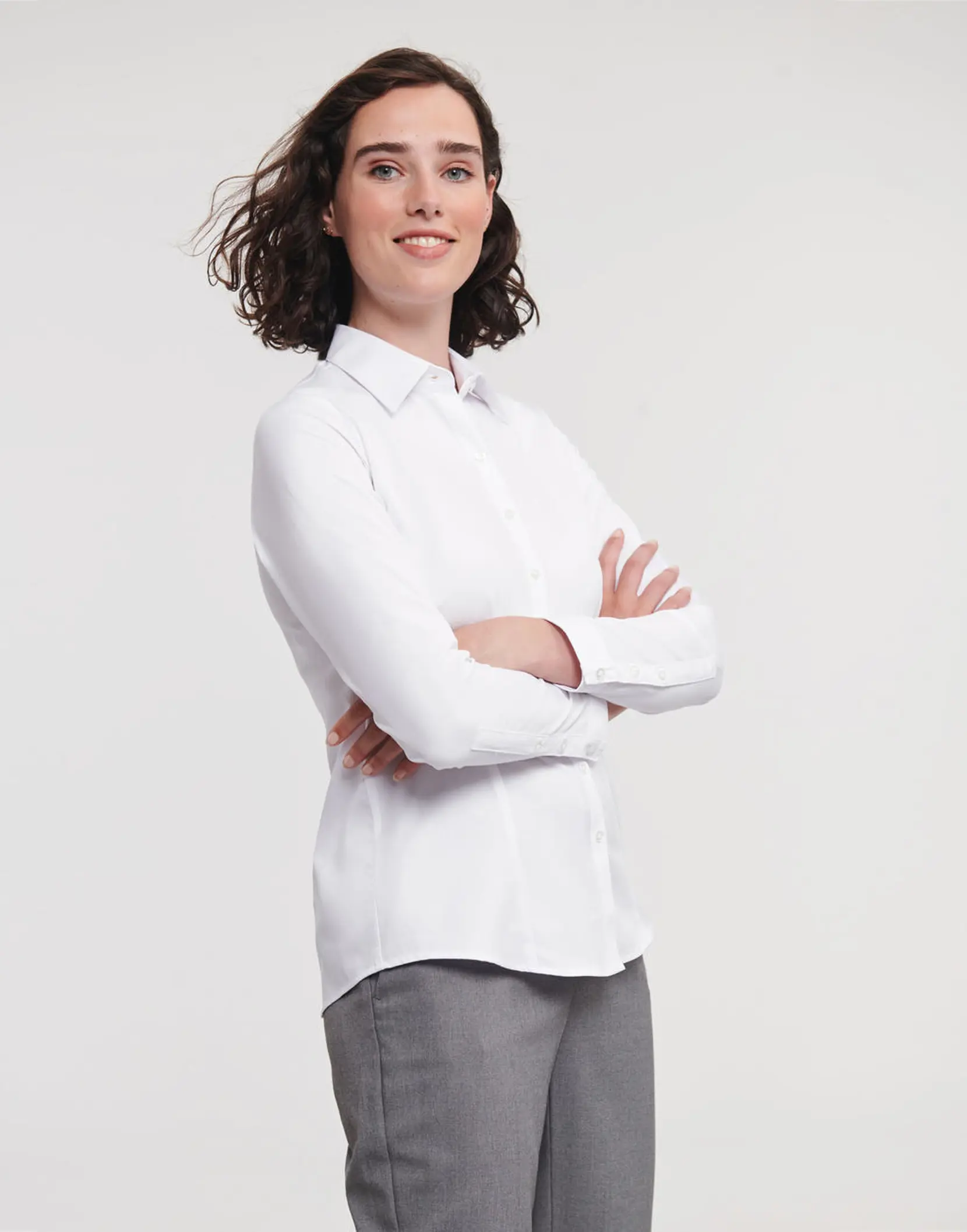 Bild på Ladies' LS Herringbone Shirt